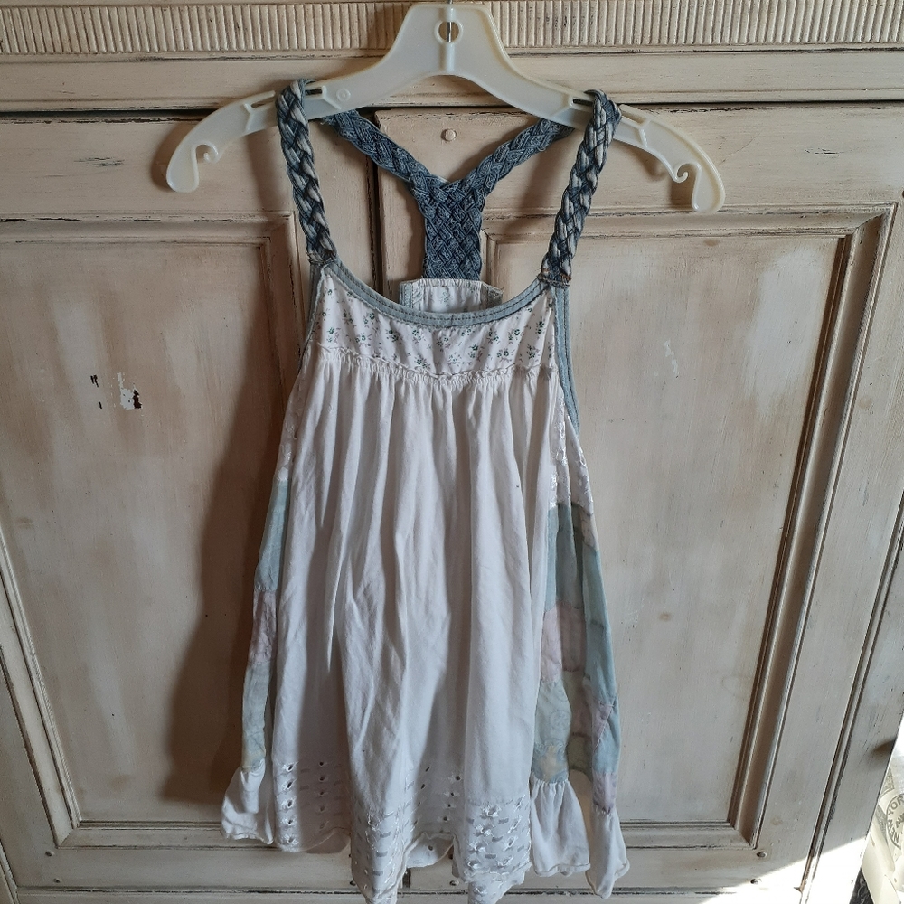 COPY - Free People cute and detailed top size large white with all kinds of dif…